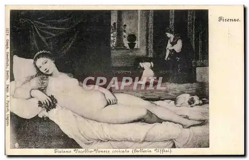 Cartes postales Firenze Tisiano Vecellio Venere coricata Uffizi