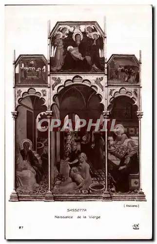 Cartes postales Sassetta Naissance de la Vierge