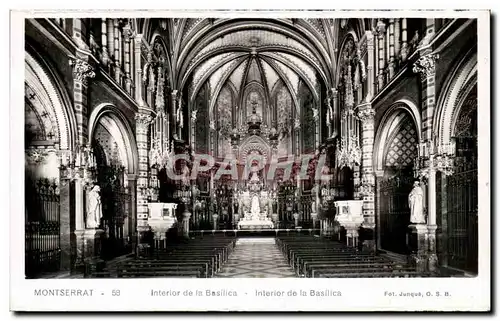 Ansichtskarte AK Montserrat Interior de la Basilica