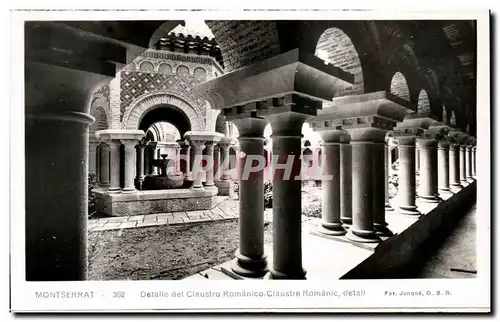 Ansichtskarte AK Montserrat Detalle del Claustro Romanico Claustre Romanic