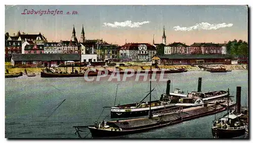 Cartes postales Ludwigshafen a Rh Bateaux