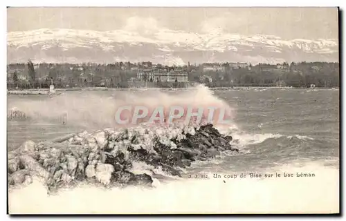 Cartes postales Un Coup de Bise sur le Lac Leman