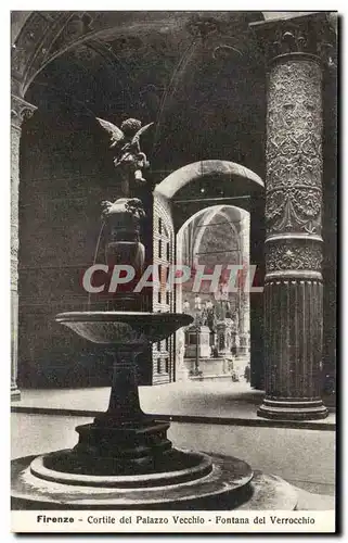 Ansichtskarte AK Firenze Cortile del Palazzo Vechio Fontana Verrocchio