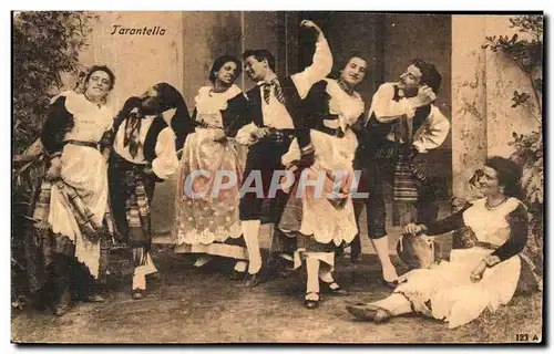 Cartes postales Tarantella Folklore Costume