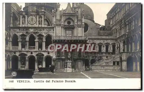 Ansichtskarte AK Venezia Cortlle del Palazzo Ducale