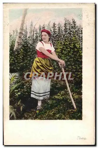 Cartes postales Femme Folklore Italie