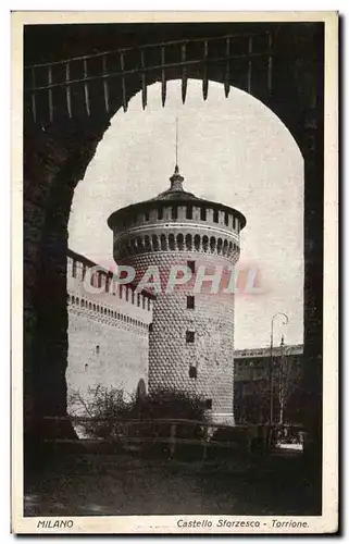 Ansichtskarte AK Milano Castello Sforzesco Torrione