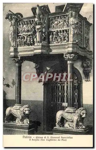 Cartes postales Pistoia Chiesa di Oiouanni Fuorcivitas Il pulpito Lion