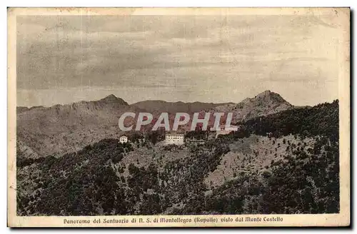 Ansichtskarte AK Panoroma del Santuorio di NS di Montallegra visto dal Monte Castello