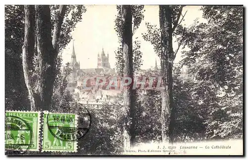 Cartes postales Lausanne La Cathedrale