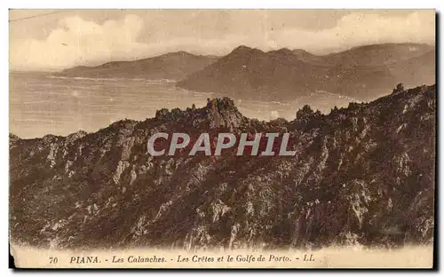 Cartes postales Piana Les Calanches Les Cretes et le Golfe de Porto