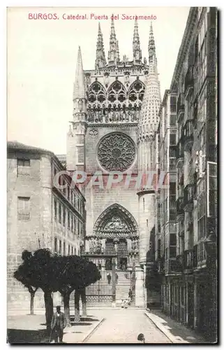 Cartes postales Burgos Catedral Puerta del Sacramento
