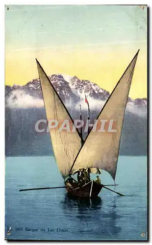 Cartes postales Barques du Lac Leman Bateau