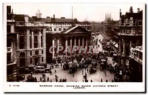 Cartes postales Mansion House Showing Queen Victoria Street London