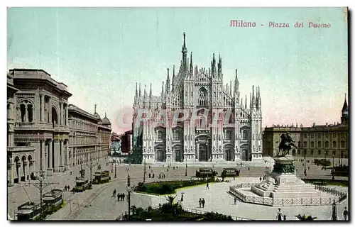 Cartes postales Milano Piazza de Duomo