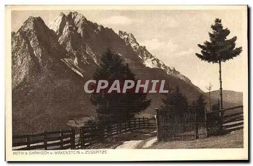 Cartes postales Motiv B Garmisch M Waxwnstein U Zugespitze