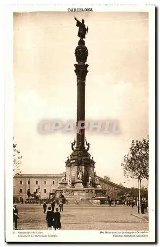 Cartes postales Barcelona Monumento de Colon