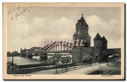 Ansichtskarte AK Mainz am Rhein Kaiserbrucke