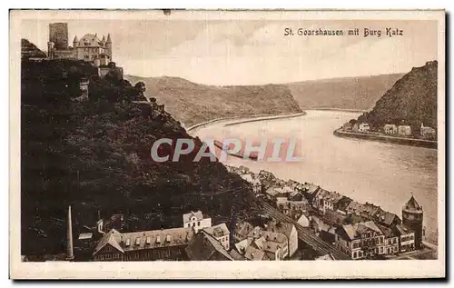 Cartes postales St Goarshausen Mit Burg Katz