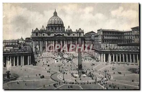 Cartes postales Citta Del Vaticano St Feter a Square the Baslicia Place Saint Pierre Et La Basilique