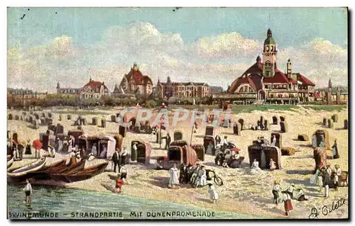 Cartes postales Winemunde Strandpartie Mit Dunenpromenada