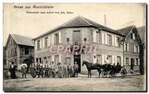 Cartes postales Gruss aus Mundolsheim Wirtschaft zum Adler von Joh Haas