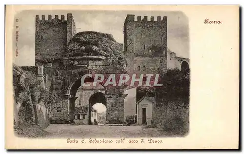 Cartes postales Roma Porta S Sebastiano Coll arco di Druso