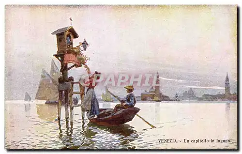 Cartes postales Venezia Un Capitello Le Laguna