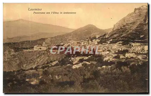 Cartes postales Taormina Panorama Con l Etna in Lontananza