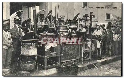 Cartes postales Napoli Venditore di Maccheroni Pates Folklore