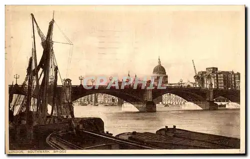 Cartes postales London Southwark Bridge Bateau