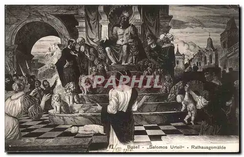 Cartes postales Basel Salomos Urtil Rathausgemalde