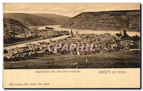 Cartes postales Bingen Am rhein Bingerbruck mit der Nahe Mundung