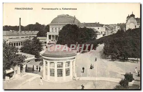 Ansichtskarte AK Franzensbad Franzensquelle u Kalserstrasse