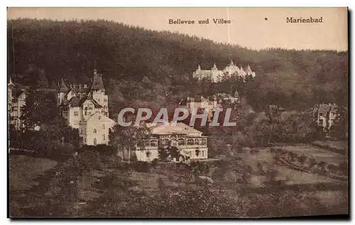 Cartes postales Bellevue und Villen Marienbad