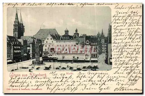 Cartes postales Gruss aus Nurnberg Markt