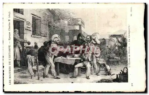 Cartes postales L ceuvre De Boilly La Guingette Les Maitres de L Estampe Epoque Charles X