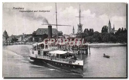 Cartes postales konstanz Hafeneinfahrt und stadtgarten