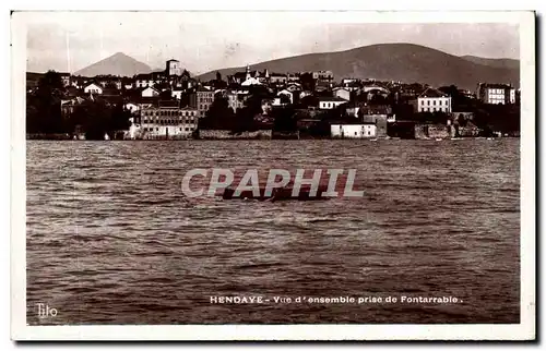 Ansichtskarte AK Hendaye Vue d ensemble Prise de Fontarrable