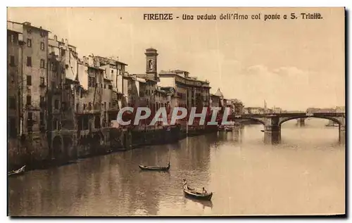 Cartes postales Firenze Una Veduta dell Arno Col Ponte A S Trinita