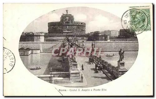 Cartes postales Roma Castel S Angeio e ponte Eilo