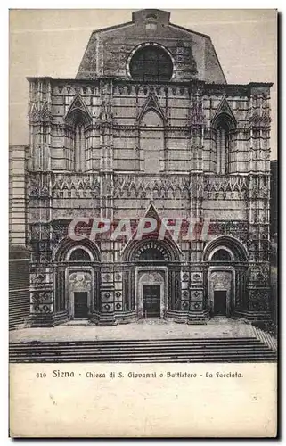Ansichtskarte AK Siena Chiesa di S Giovanni O Battisterco La Facciata