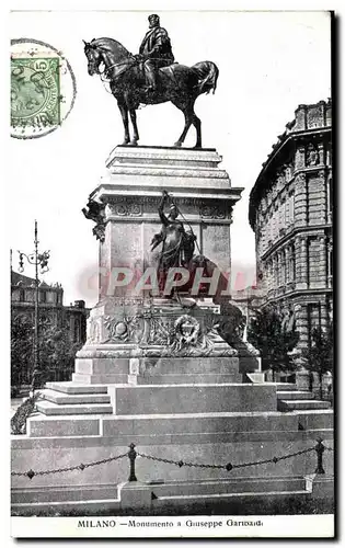 Cartes postales Milano Monumento a Guiseppe Garibaldi