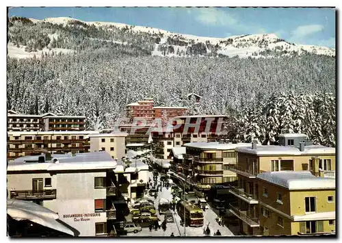 Cartes postales Crans Sierre Le Centre de la Station et le Mont Lachaux