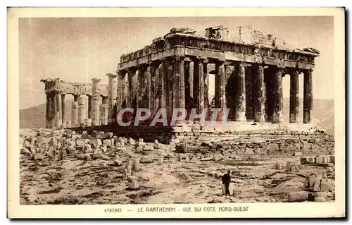 Cartes postales Athenes Le Parthenon Vue Du Cote Nord ouest