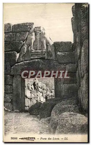 Cartes postales Athenes Porte des Lions