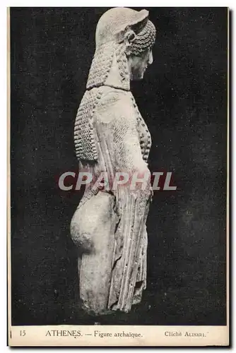 Cartes postales Athenes Figure Archaique Grece