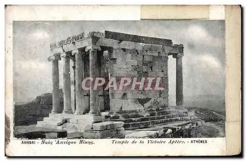 Ansichtskarte AK Athenes Temple de la Victoira Aptere