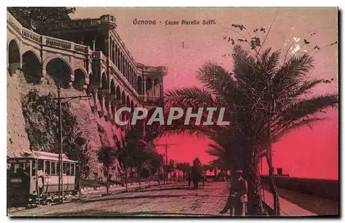Cartes postales Genova Carso Aurelio Saffi Tramway