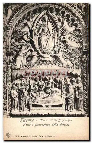 Cartes postales Firenze Chiesa di Or S Michele Morte Assunzione della Vergine